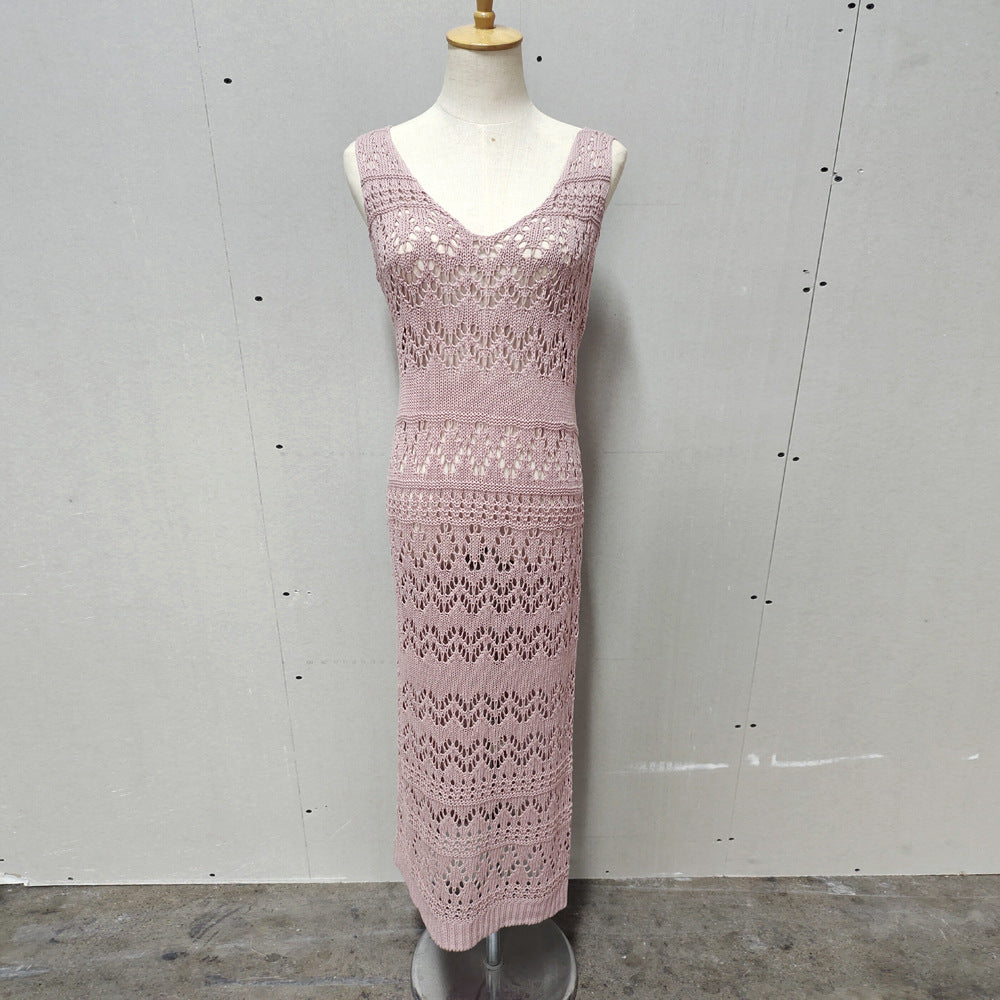 Damen gehäkeltes Maxikleid mit raffinierten Rüschendetails R&B