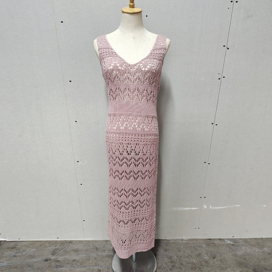Damen gehäkeltes Maxikleid mit raffinierten Rüschendetails R&B