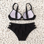 Damen Hochtaillierter Bikini mit gepolstertem Oberteil R&B