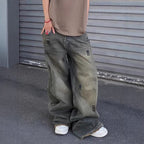 Damen Weiße Stoffhose mit modischen Stickereien R&B