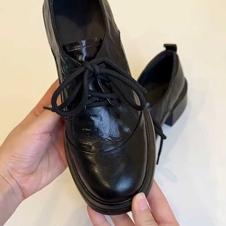 Damen elegante Schnürschuhe aus hochwertigem Kunstleder mit modischem Design R&B
