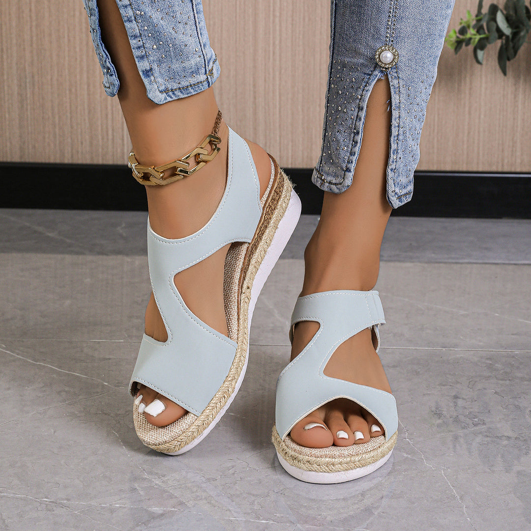 Damen komfortable Sandalen mit ergonomischem Fußbett und verstellbarem Riemen R&B