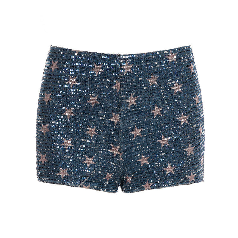 Damen Glitzernde Sternen-Shorts R&B