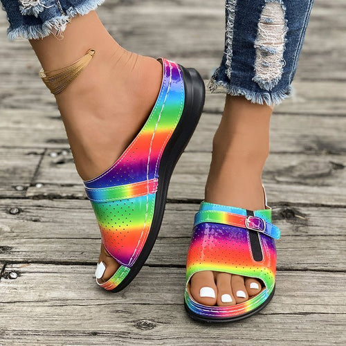 Damen komfortable Riemensandalen mit atmungsaktiven Luftlöchern R&B