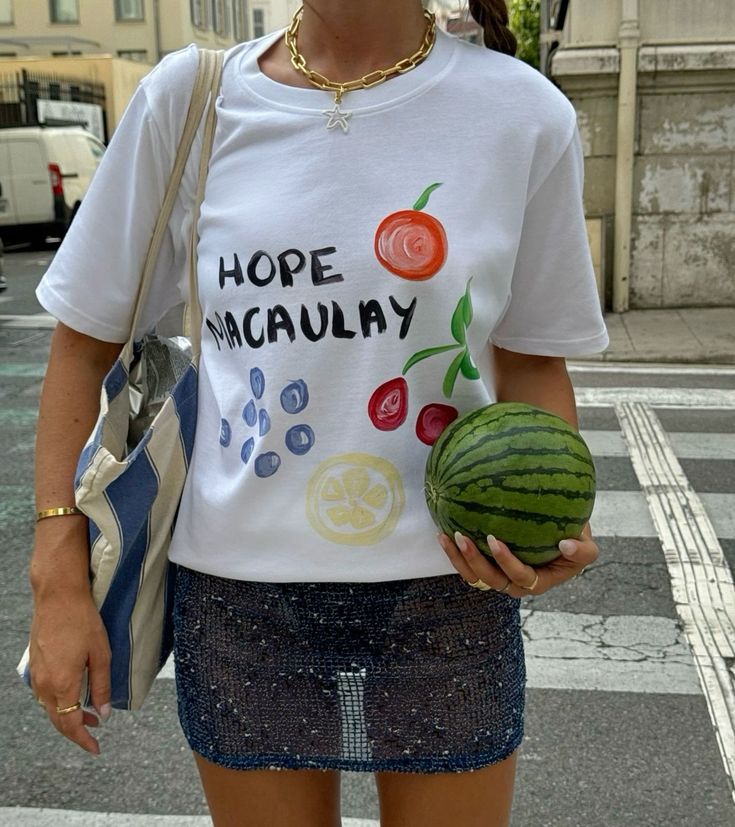 Damen T-Shirt mit künstlerischem Motiv im Vintage-Stil R&B