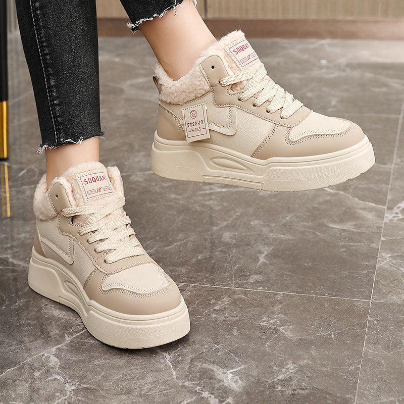 Damen hohe Modische Sneakers mit kuscheligem Innenfutter und sportlichem Design R&B