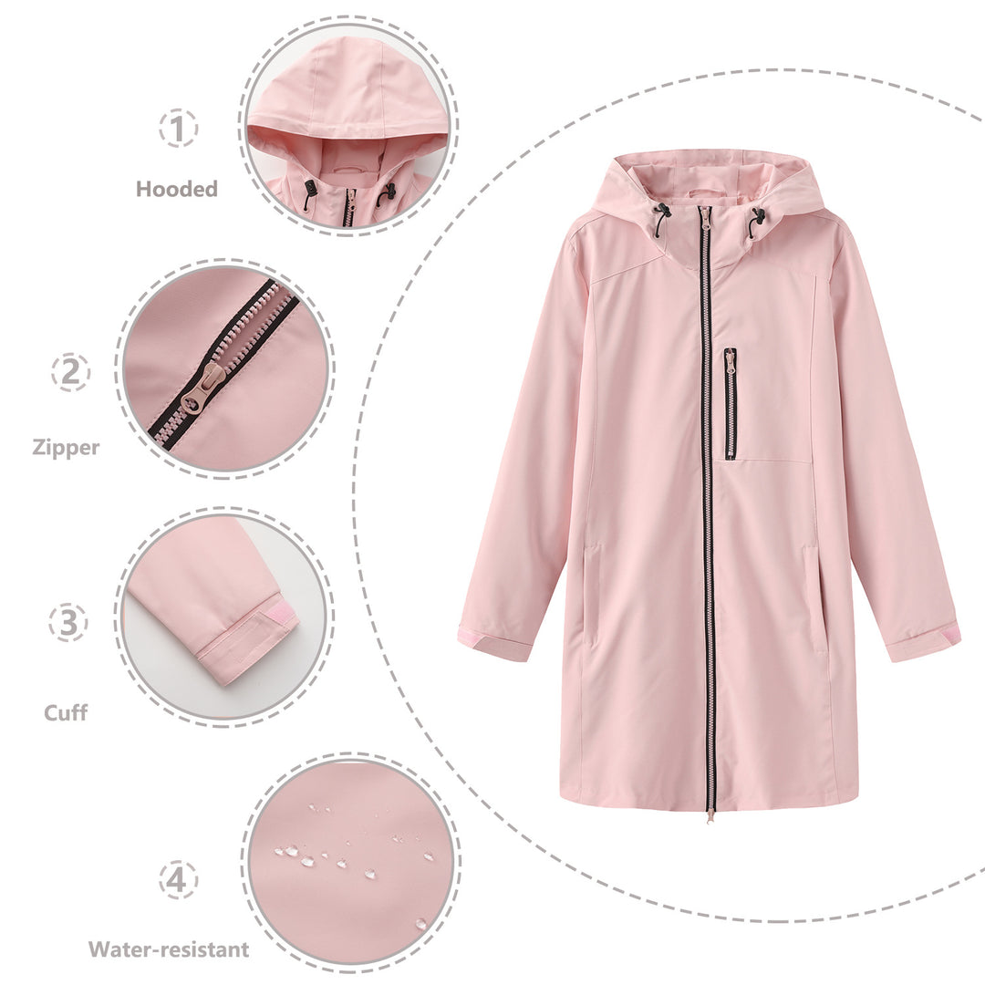 Damen Funktionsjacke mit verstellbarem Kapuzenkragen R&B