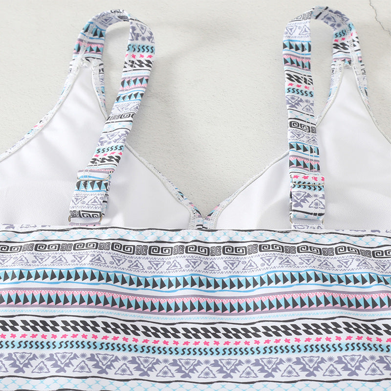 Damen Tankini-Set mit modischem Muster und komfortablem Schnitt R&B