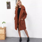Damen Kuscheliger Teddy-Mantel R&B