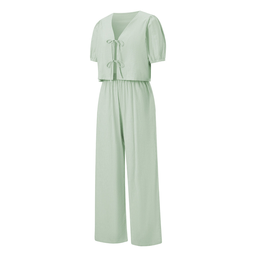 Damen luftiges Sommer-Jumpsuit mit Raffung R&B