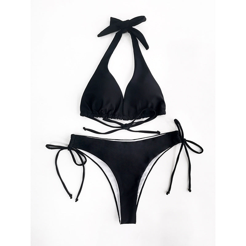 Damen Triangel-Bikini mit hohem Komfort und verspielten Bindebändern R&B