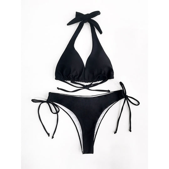 Damen Triangel-Bikini mit hohem Komfort und verspielten Bindebändern R&B