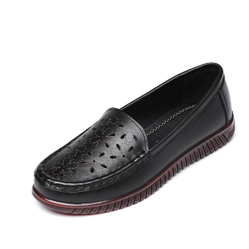 Damen Mokassins mit modischem Lochdesign und bequemer Sohle R&B