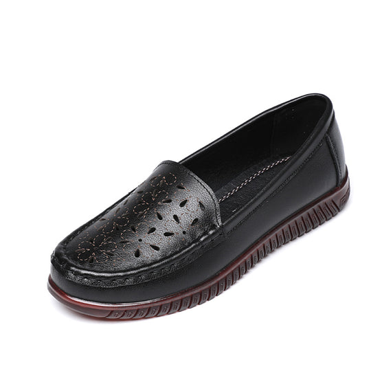 Damen Mokassins mit modischem Lochdesign und bequemer Sohle R&B