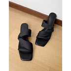 Damen Sandalen mit gekreuzten Riemen und eleganter Knotendekoration R&B