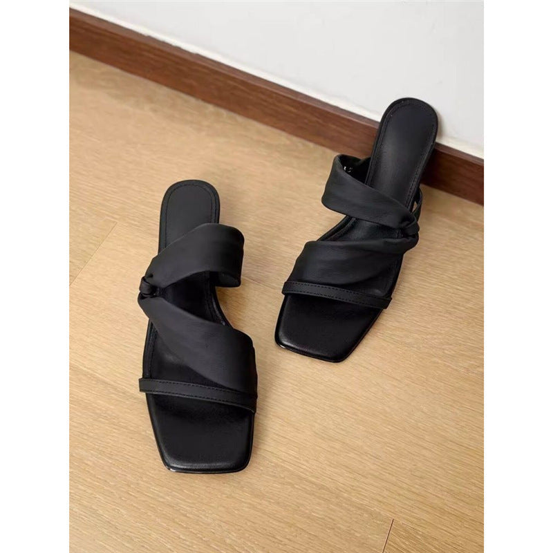 Damen Sandalen mit gekreuzten Riemen und eleganter Knotendekoration R&B