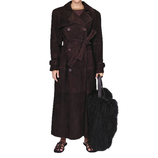 Damen Trenchcoat aus weichem Wildleder R&B