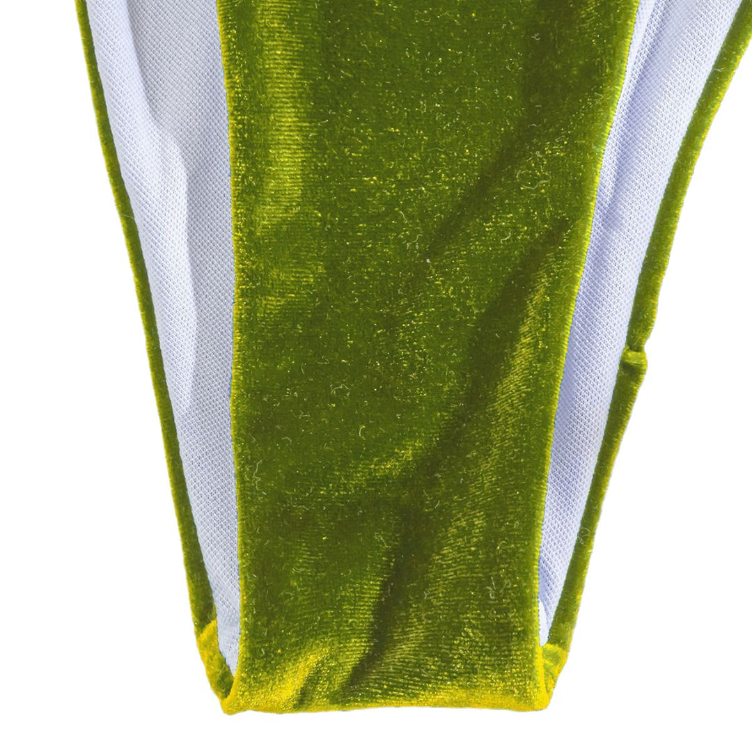 Damen Triangel-Bikini mit verstellbaren Trägern und luxuriösem Samt-Design R&B