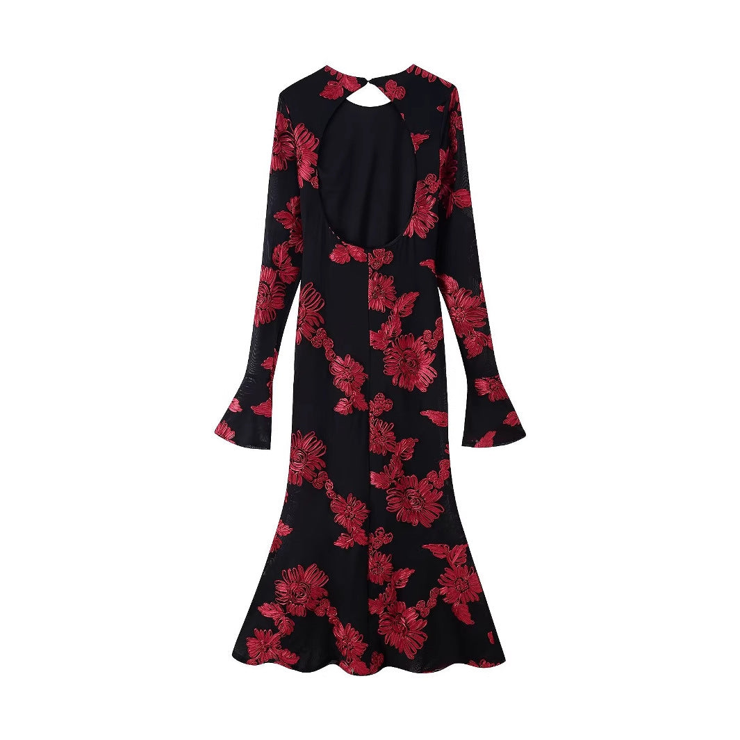 Damen Elegantes und florales Abendkleid R&B
