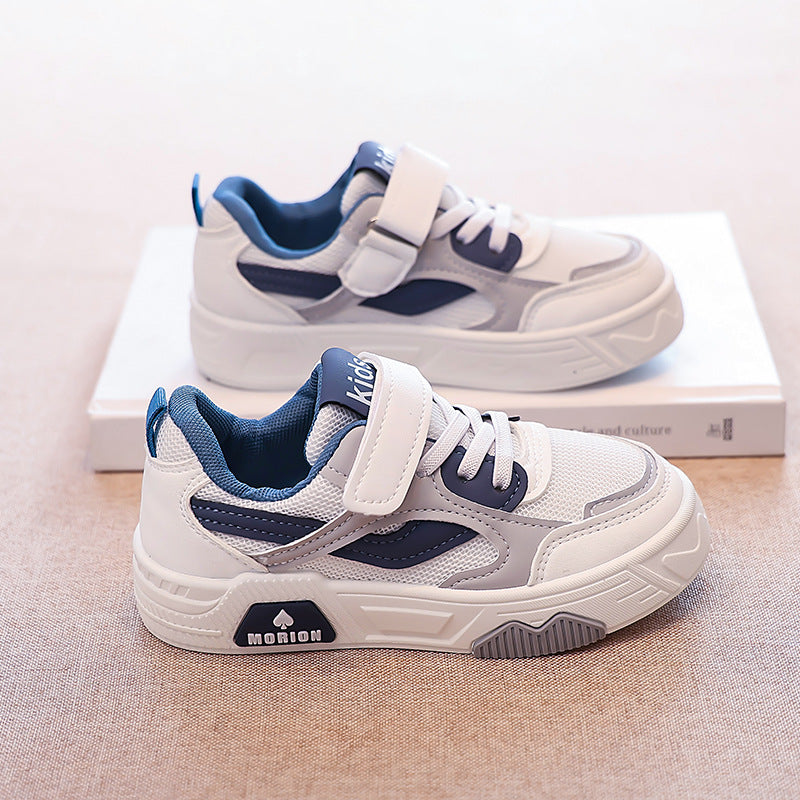 Damen Sportliche Kindersneaker mit praktischen Klettverschluss und atmungsaktiver Mesh-Oberfläche R&B