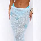Damen gehäkelter Strandrock mit Muschelverzierungen R&B