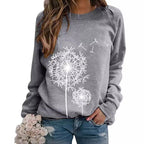 Damen Sweatshirt mit elegantem Pustlumen-Motiv