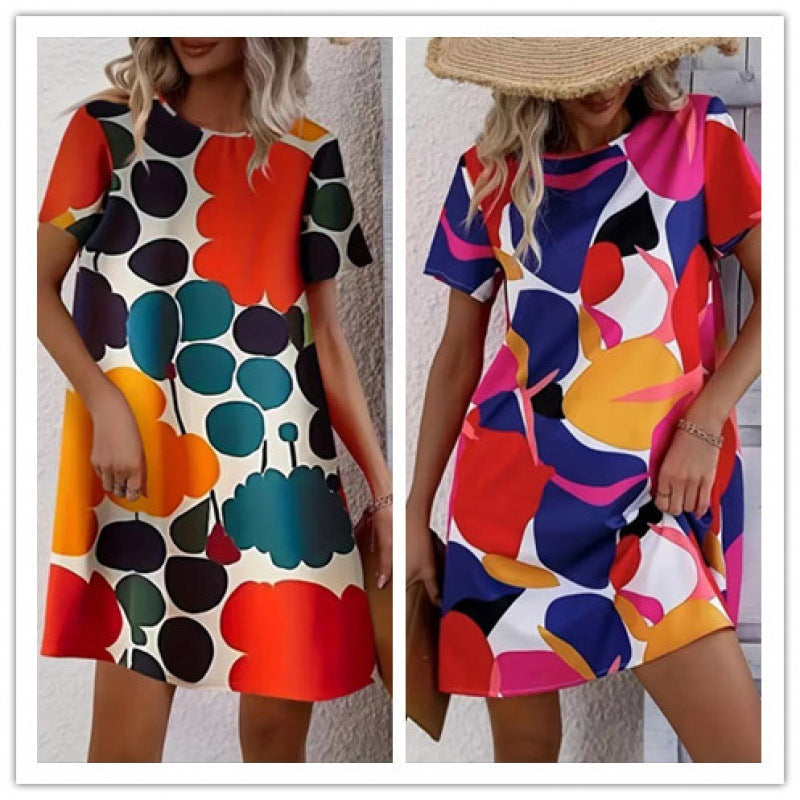 Frauen Künstlich Gedrucktes Shift Kleid