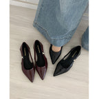 Damen Ballerinas mit modischem Cut-Out-Design und elegantem Glanz