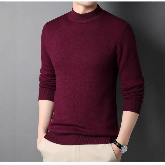 Herren Feinstrickpullover mit Rollkragen und soften Materialien R&B