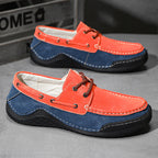 Herren Freizeit Leder Schuhe mit Wasserabweisender Sohle R&B
