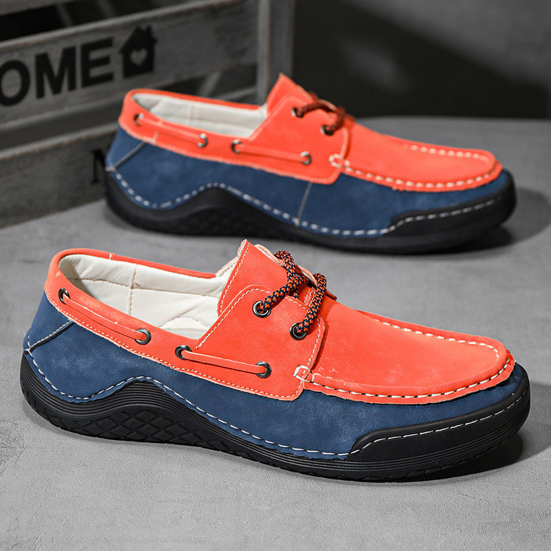 Herren Freizeit Leder Schuhe mit Wasserabweisender Sohle R&B