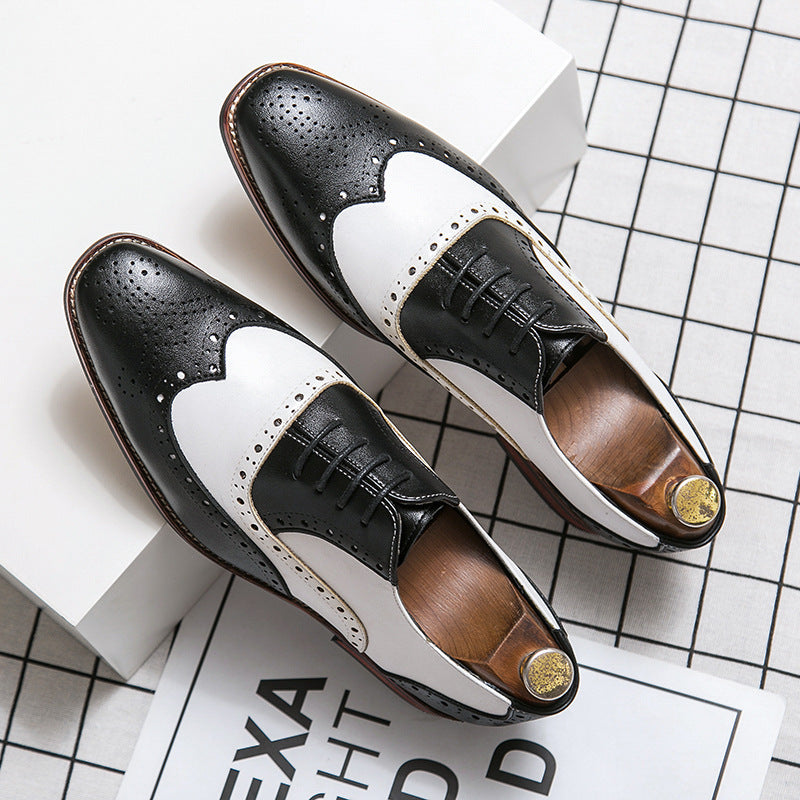 Damen elegante Brogues aus hochwertigen Leder mit klassischem Design R&B