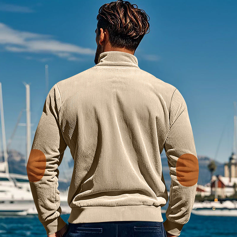 Pullover Herren sportlich mit Knopfdetails und Akzenten