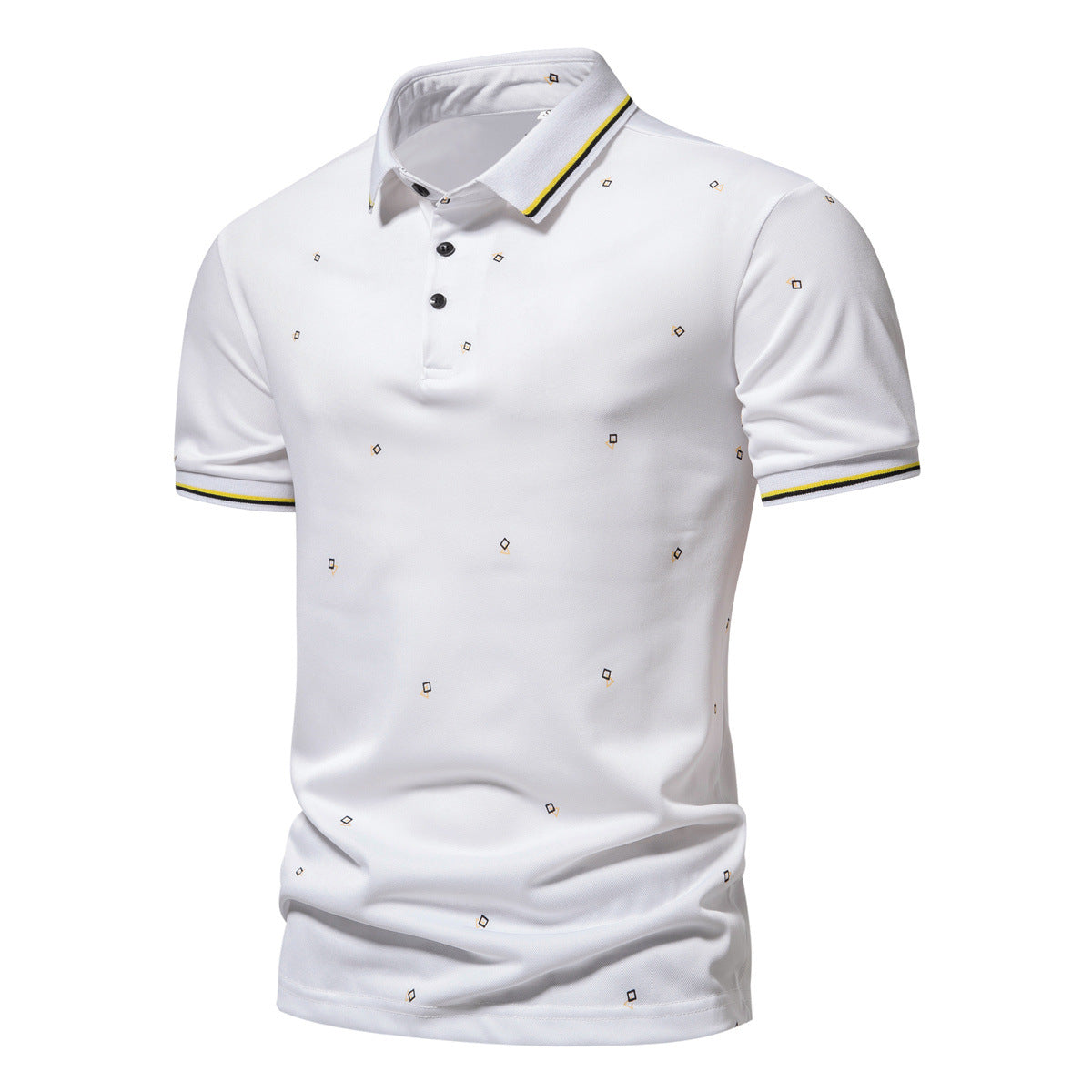 Herren Poloshirt mit modischem Muster und atmungsaktiven Eigenschaften