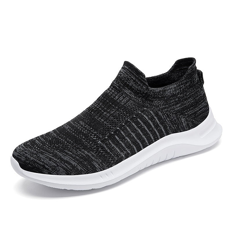 Damen Slip-On Sneakers mit elastischen Einsätzen und atmungsaktiver Stricktechnologie