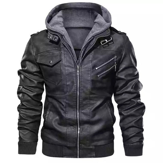 Herren modische jacke mit abnehmbarer Kapuze R&B