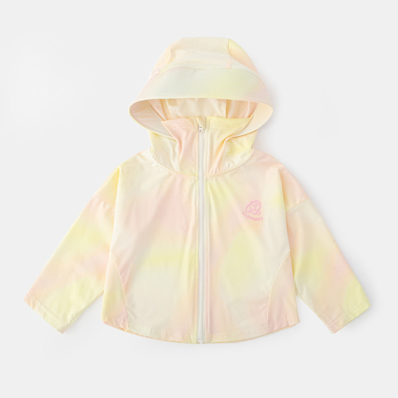 Unisex nan ultraleichte Kinder-Sonnenjacke mit Kapuze, UV-Schutz und wasserabweisender Funktionsqualität  R&B