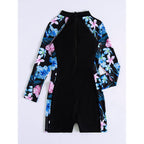 Damen Langarm-Badeanzug mit floralem Design R&B