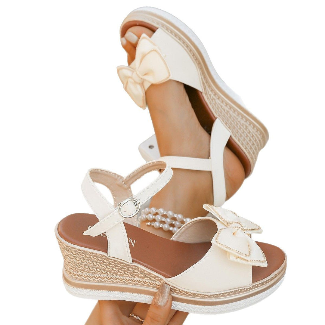 Damen Wedge-Sandalen mit elegantem Schleifen-Design R&B