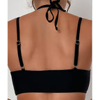 Damen Sportlicher Bikinioberteil mit raffiniertem Schnitt und transparentem Detail R&B