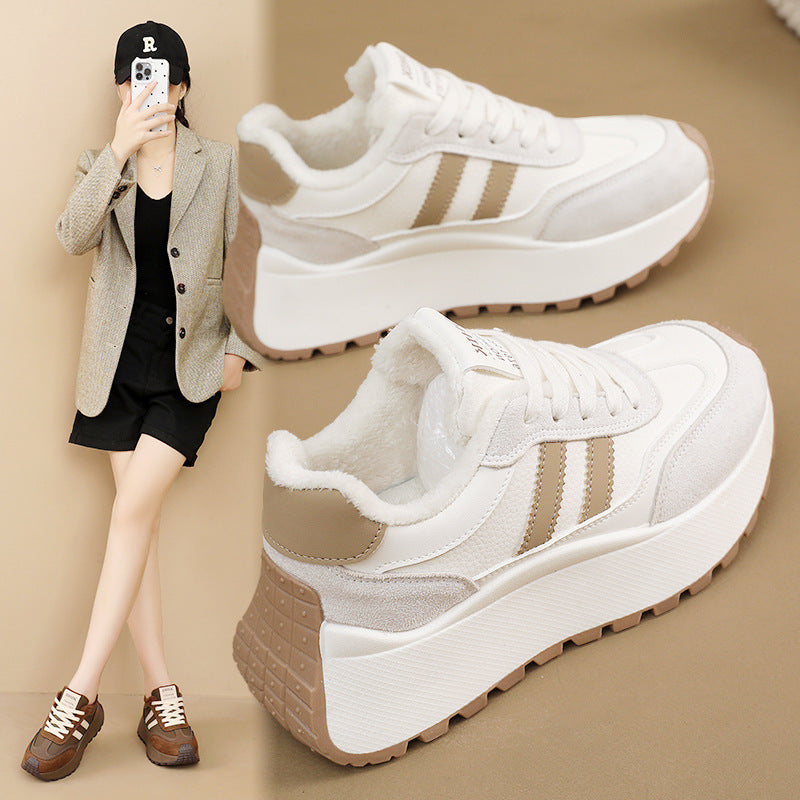 Damen Chunky Sneakers mit kuscheligem Innenfutter und rutschfester Sohle R&B