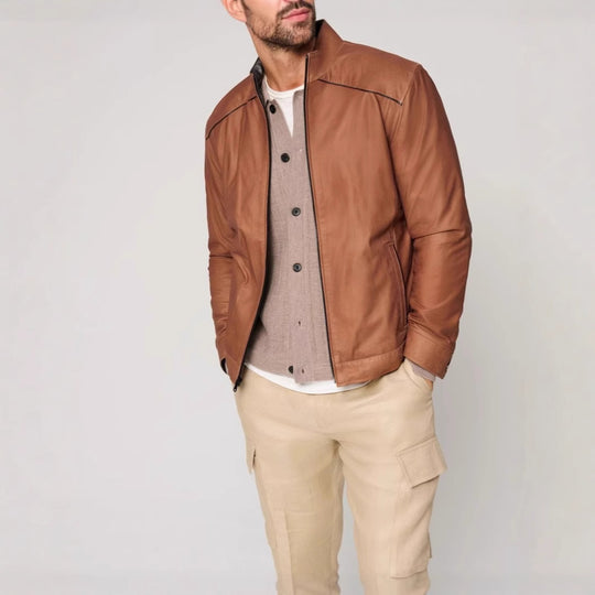 Herren modische jacke mit klassischem Stehkragen und eleganten Akzenten R&B