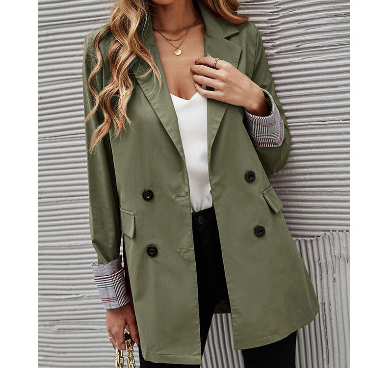 Damen Modischer Blazer mit doppelter Knopfleiste und eleganten Details R&B
