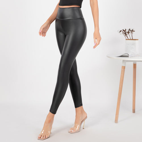 Damen Hochglänzende Leggings mit hohem Bund und formendem Schnitt R&B