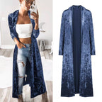 Damen Langer Veloursmantel R&B