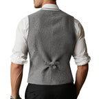 Herren elegante Weste mit praktischen Taschen und modischen Knopfdetails R&B