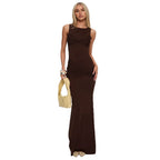 Damen Figurbetontes Maxikleid mit eleganter Drapierung R&B