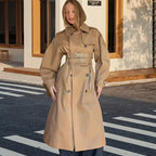Damen wasserabweisender Trenchcoat mit Taillengürtel R&B