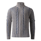 Herren modische Strickjacke mit hochabschließendem Reißverschluss und einzigartigem Muster R&B