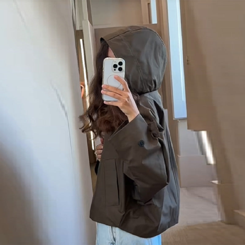 Damen Kurzjacke mit lässigem Schnitt und Knopfleiste R&B